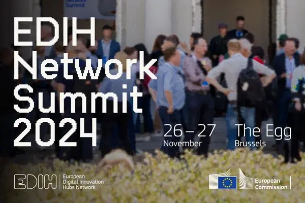 EDIH Network Summit 2024 banner, 26-27 November, The Egg, Brussels