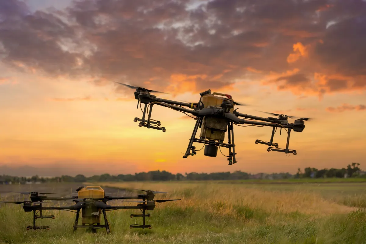 agrifoodtef drone flying over field